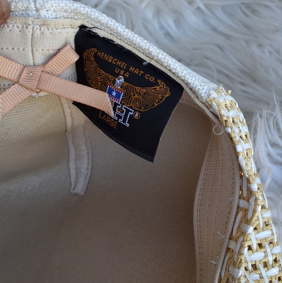 Henschel Unisex‎ l vintage cvented straw cabbie hat L - Picture 7 of 10